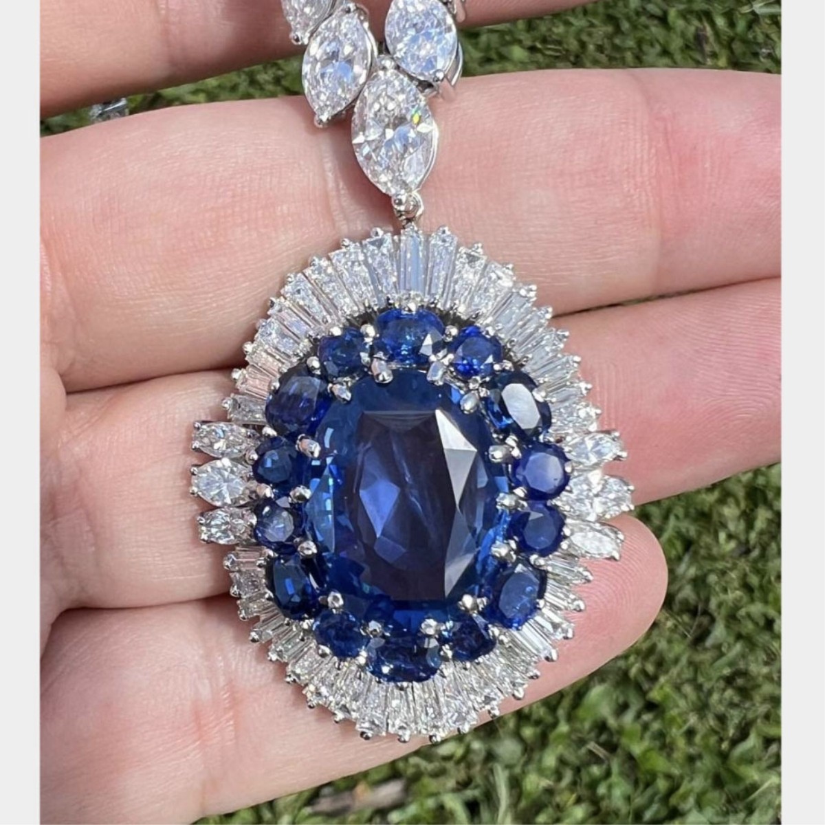 Gubelin Sapphire, Diamond & Platinum Necklace