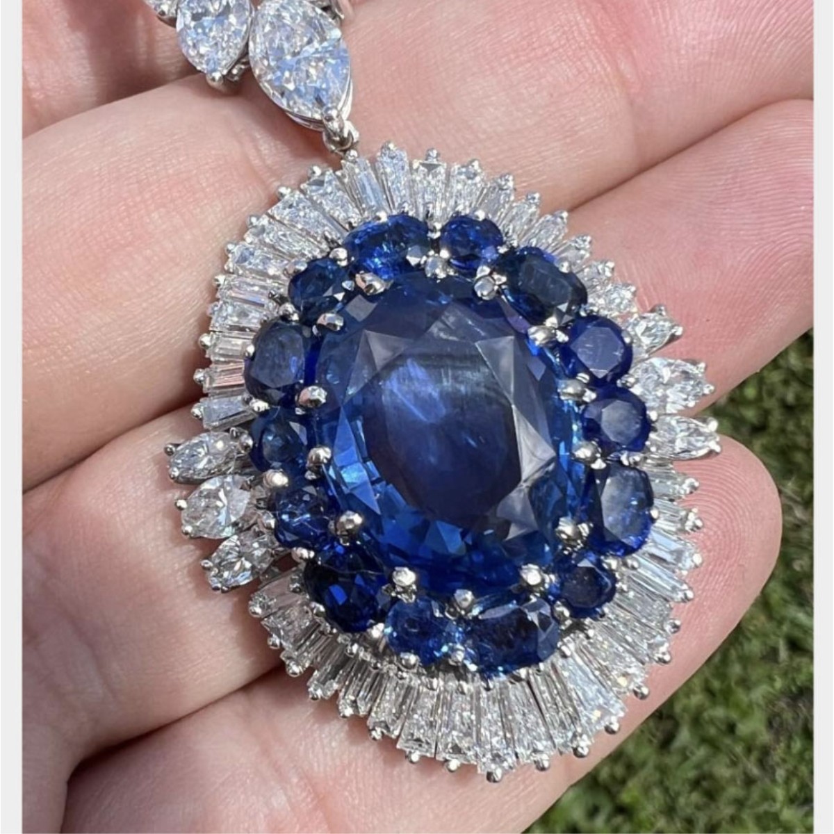 Gubelin Sapphire, Diamond & Platinum Necklace