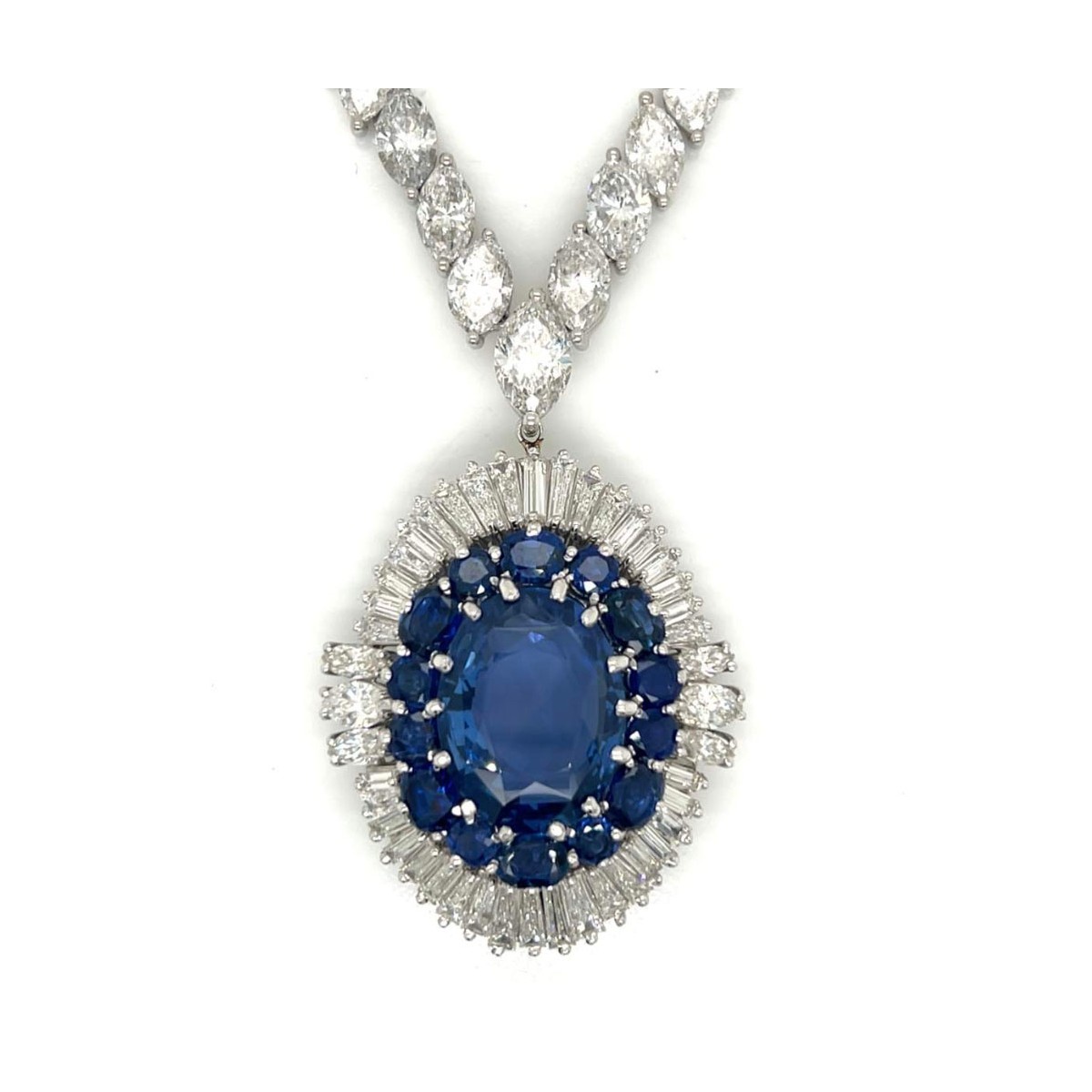 Gubelin Sapphire, Diamond & Platinum Necklace