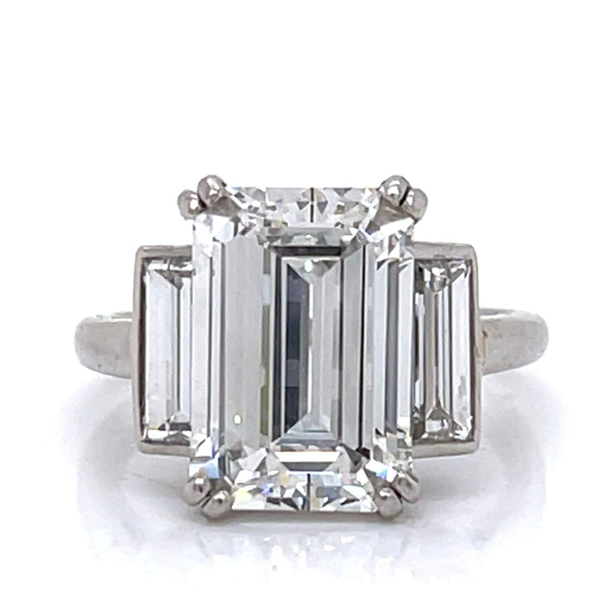 GIA Diamond and Platinum Ring