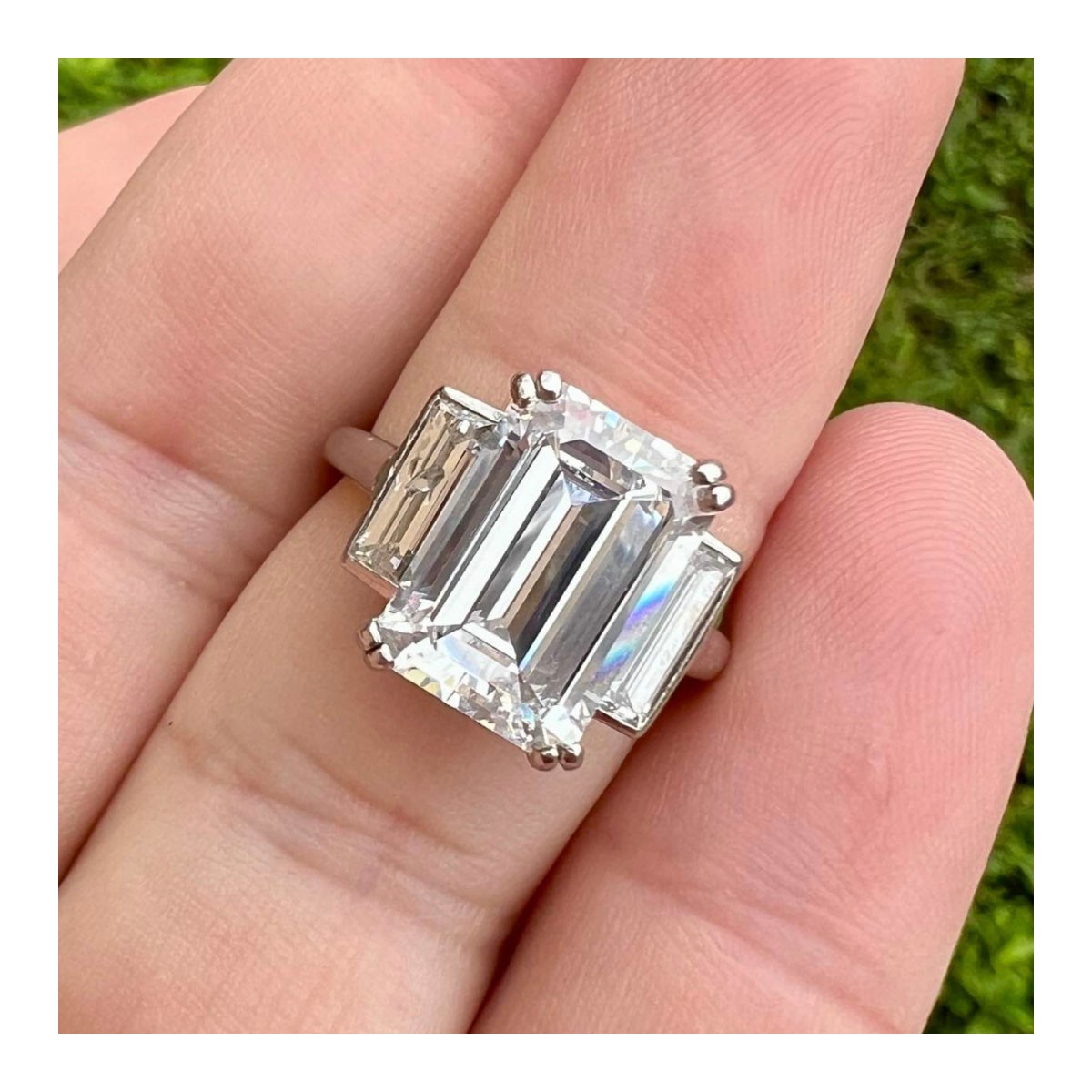 GIA Diamond and Platinum Ring