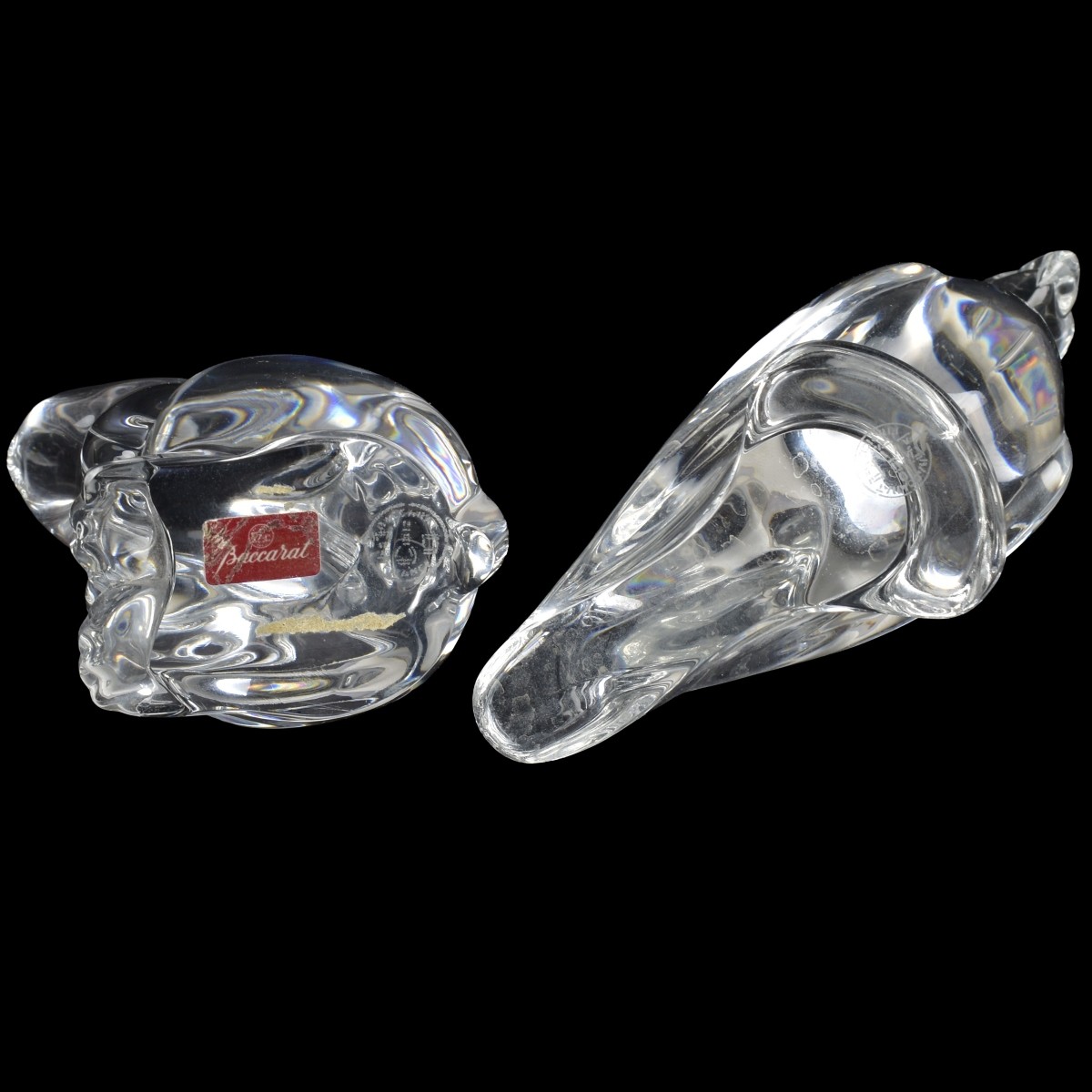 Two Baccarat Crystal Sculptures