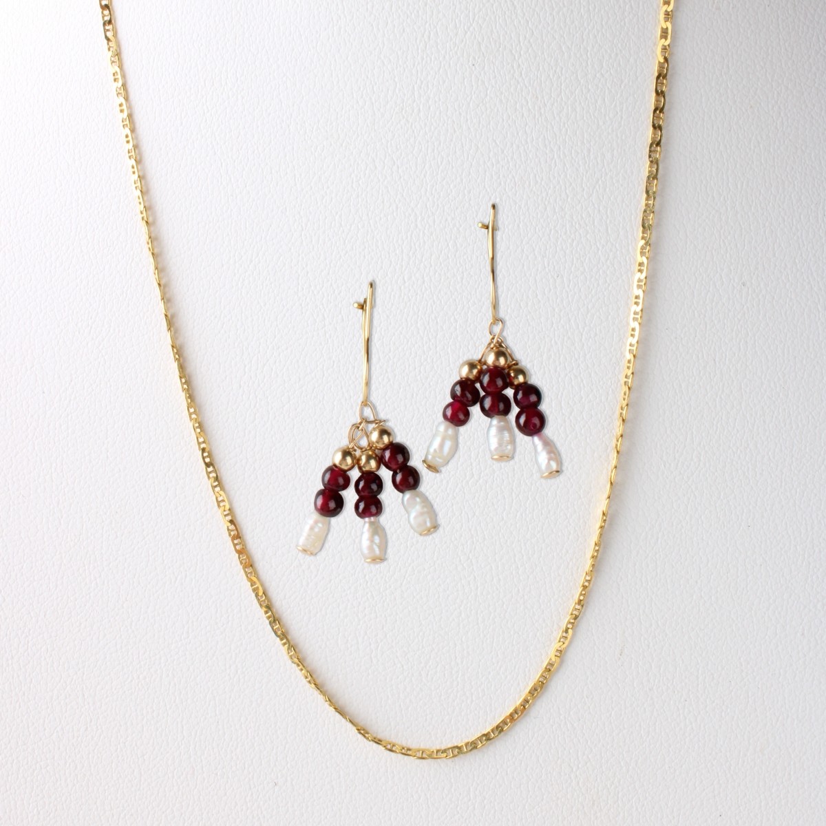 14K Earrings and Chain