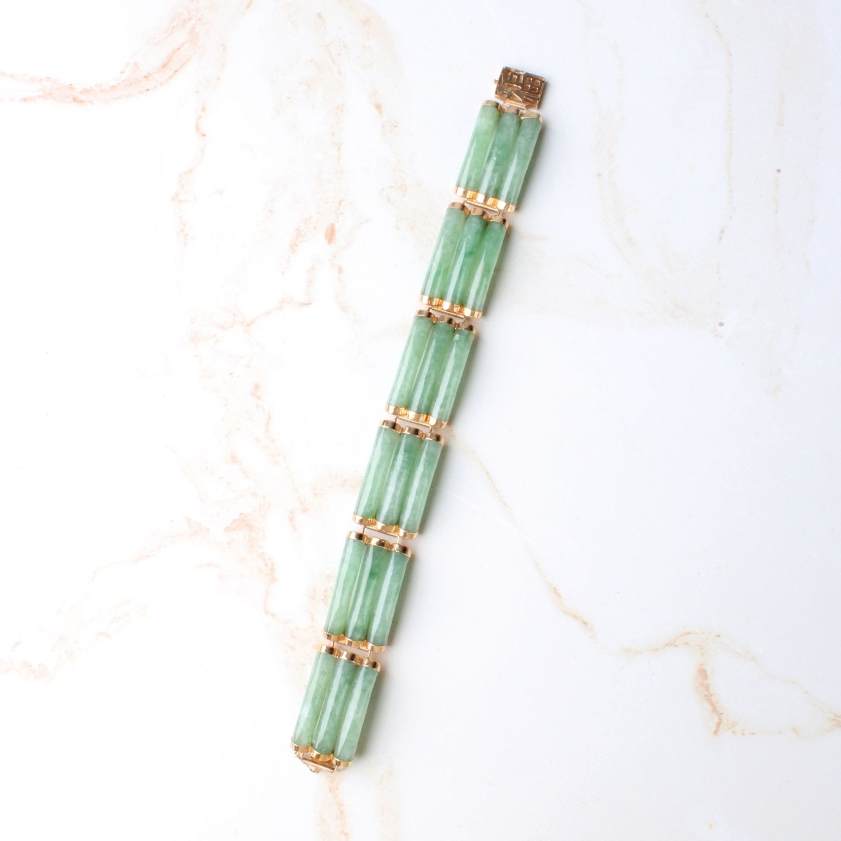 Jade and 14K Bracelet