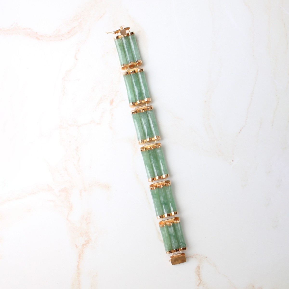 Jade and 14K Bracelet