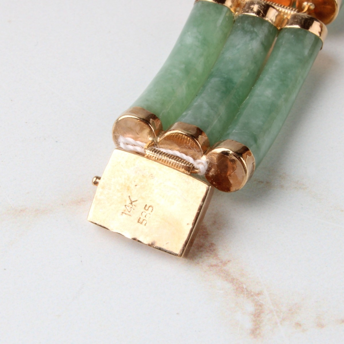 Jade and 14K Bracelet
