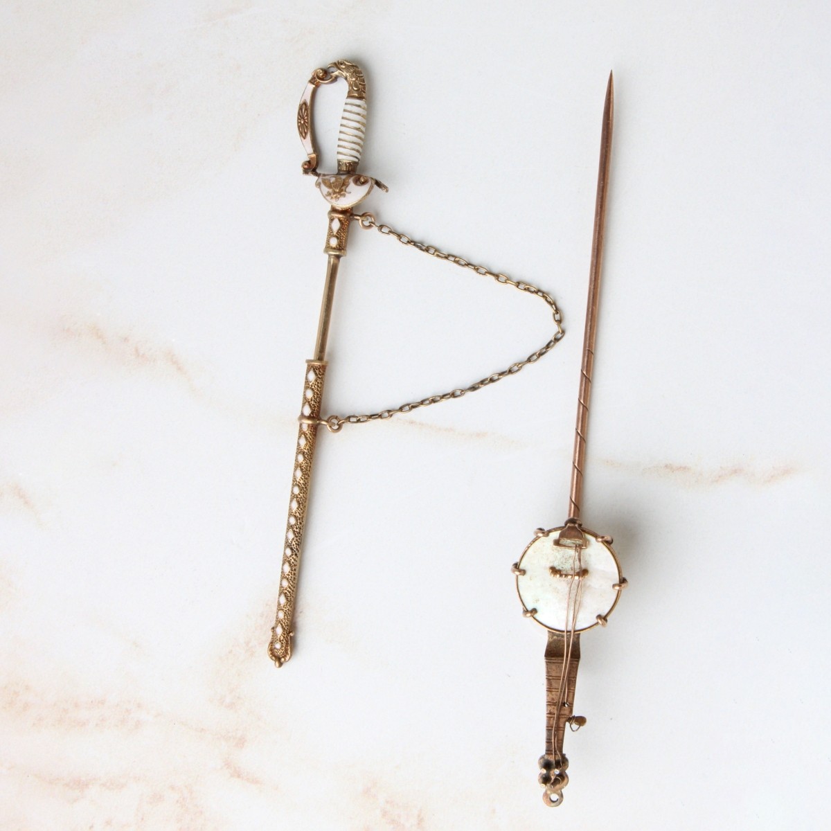 Antique 14K Stickpins