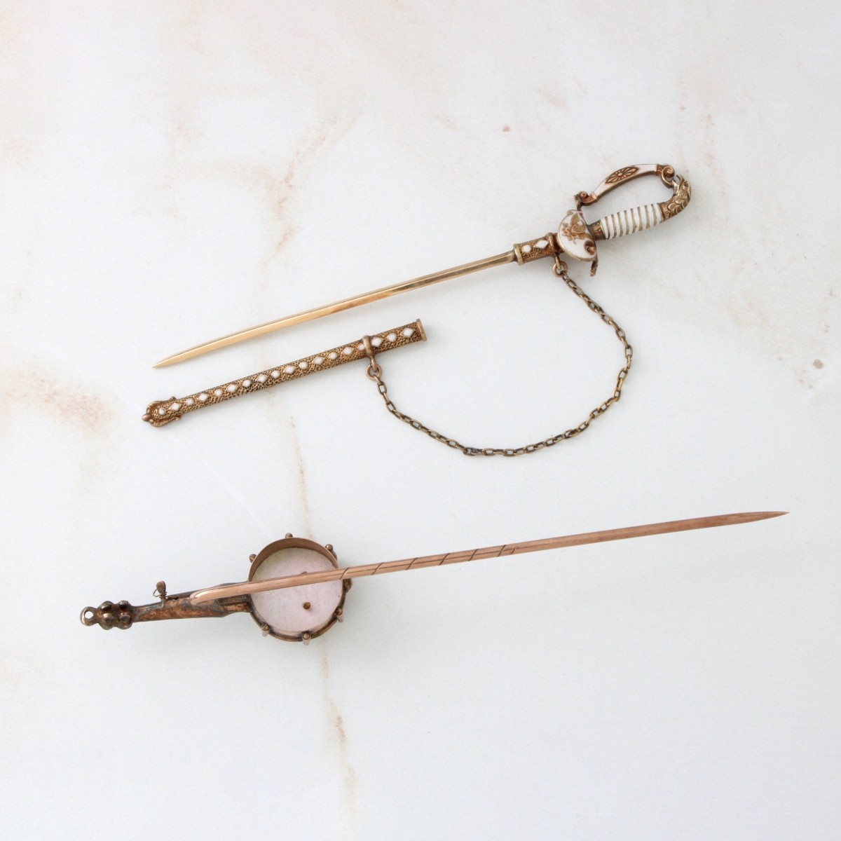 Antique 14K Stickpins