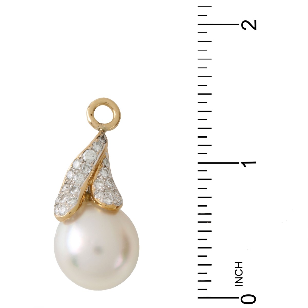 Diamond, Pearl and 14K Pendant