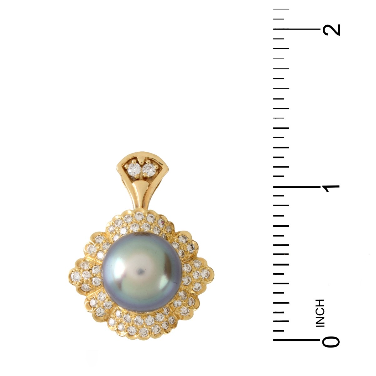 Pearl, Diamond and 14K Pendant
