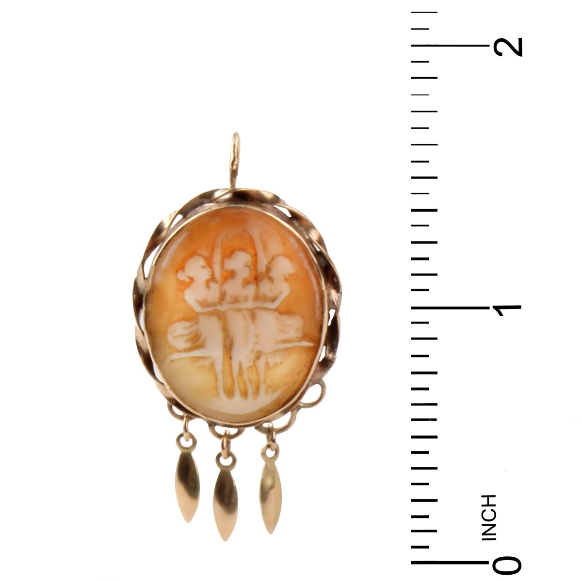 Cameo and 14K Earrings