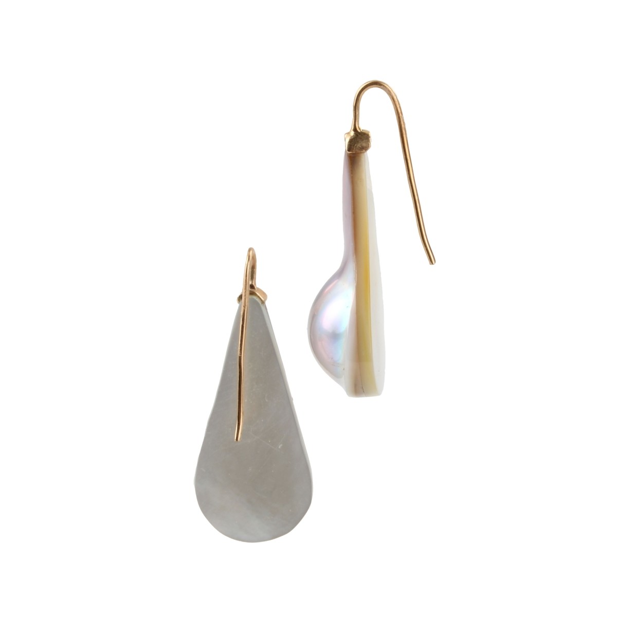 Pearl and 14K Earrings