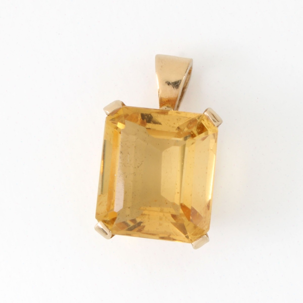 Citrine and 14K Pendant