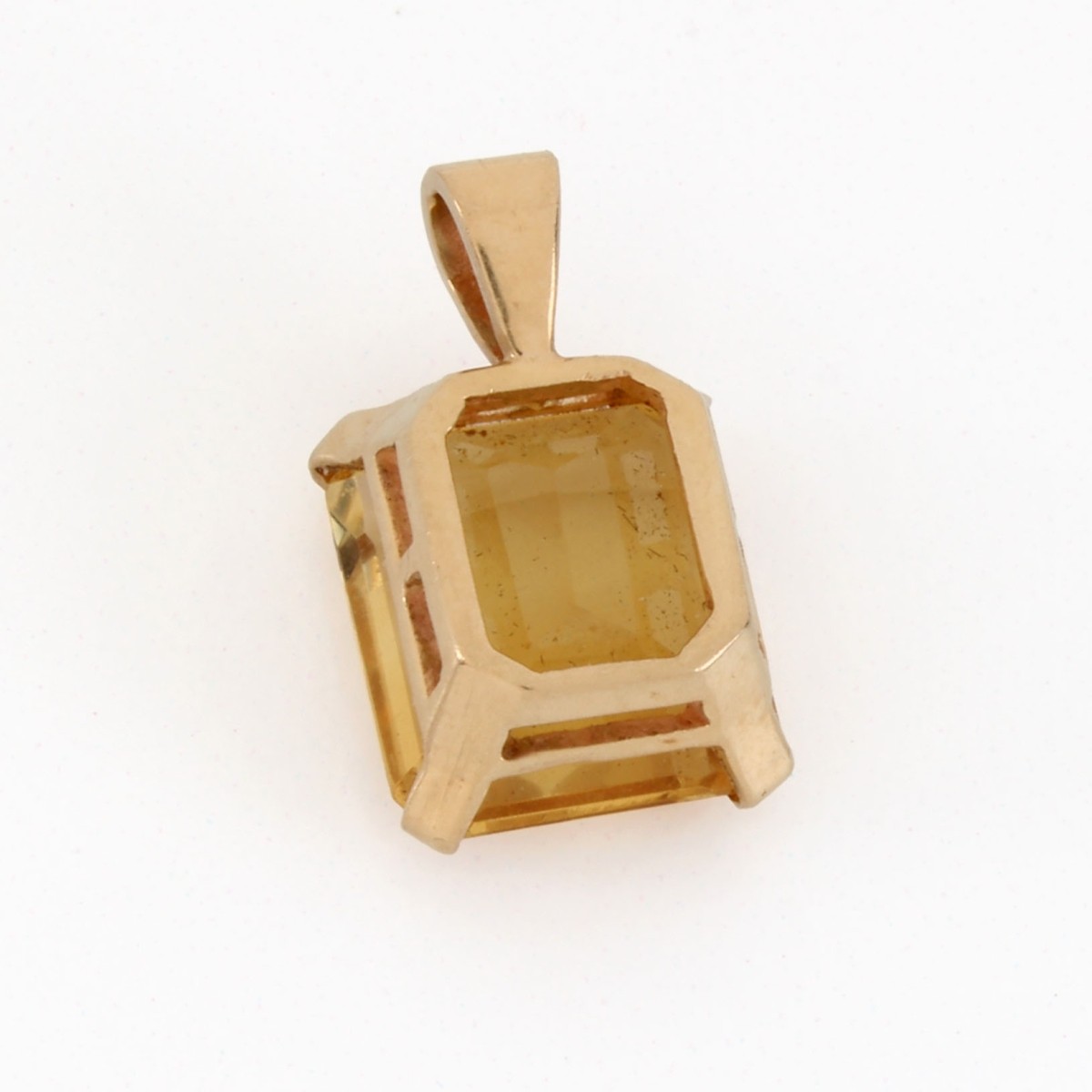 Citrine and 14K Pendant
