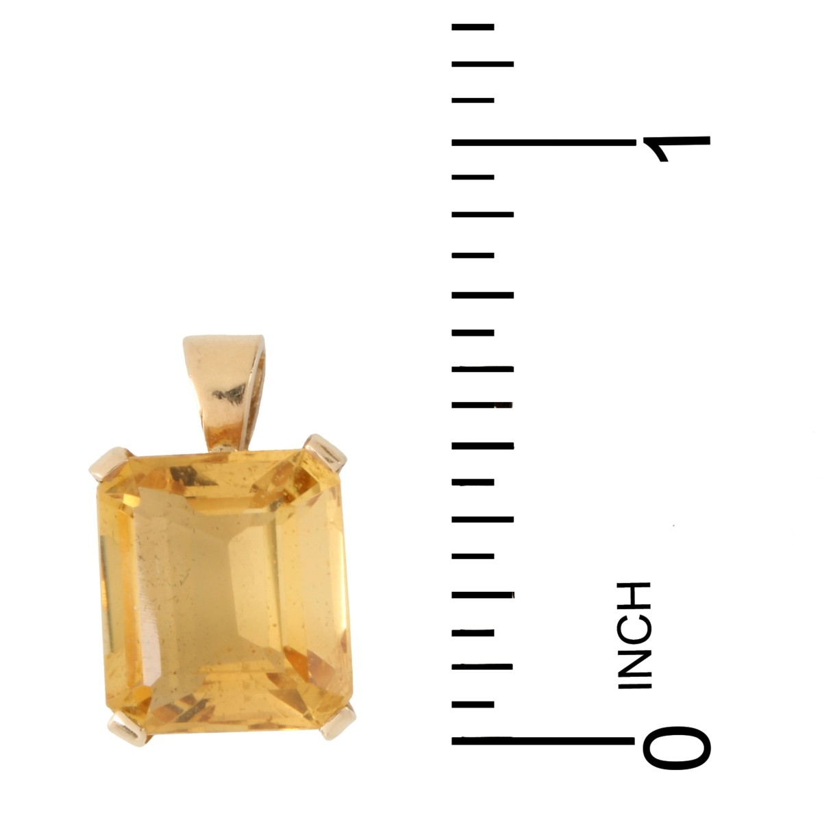 Citrine and 14K Pendant