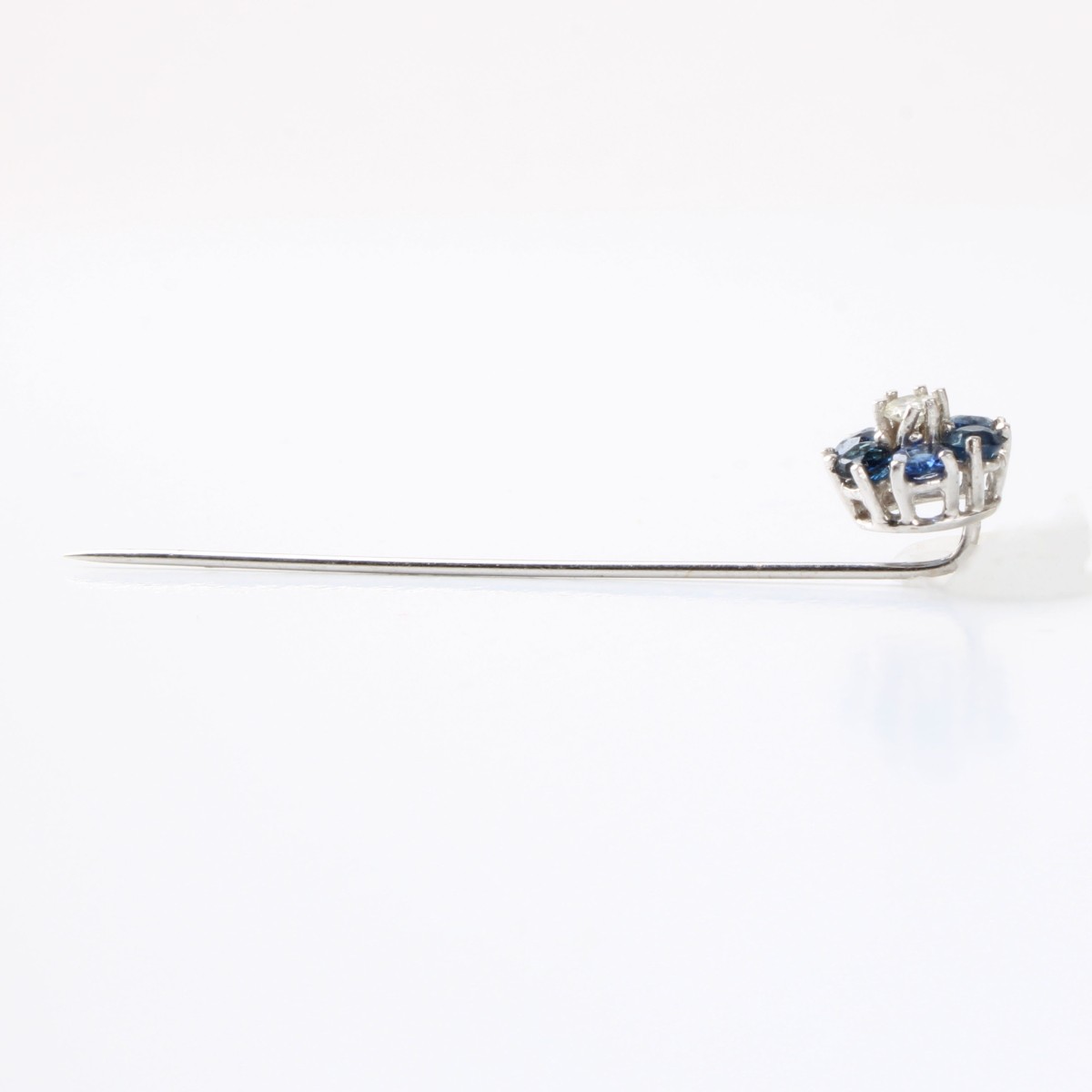 Sapphire, Diamond and 14K Stickpin