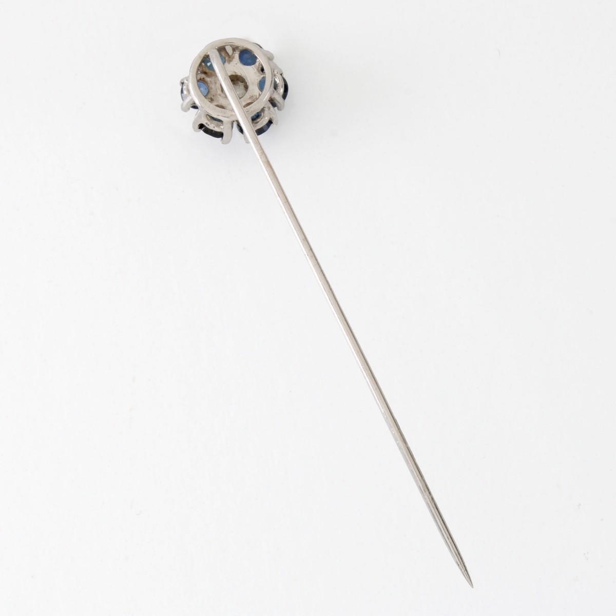 Sapphire, Diamond and 14K Stickpin
