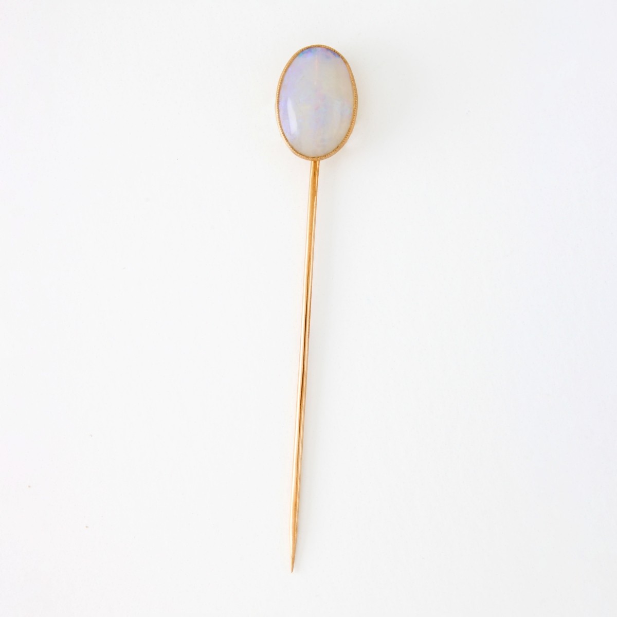 Opal and 14K Stickpin
