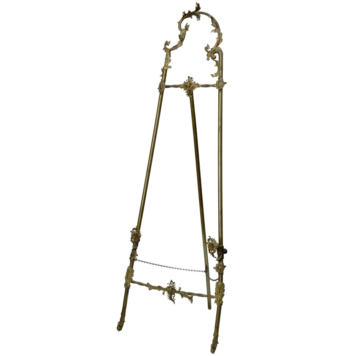 Vintage French Art Nouveau Brass Easel