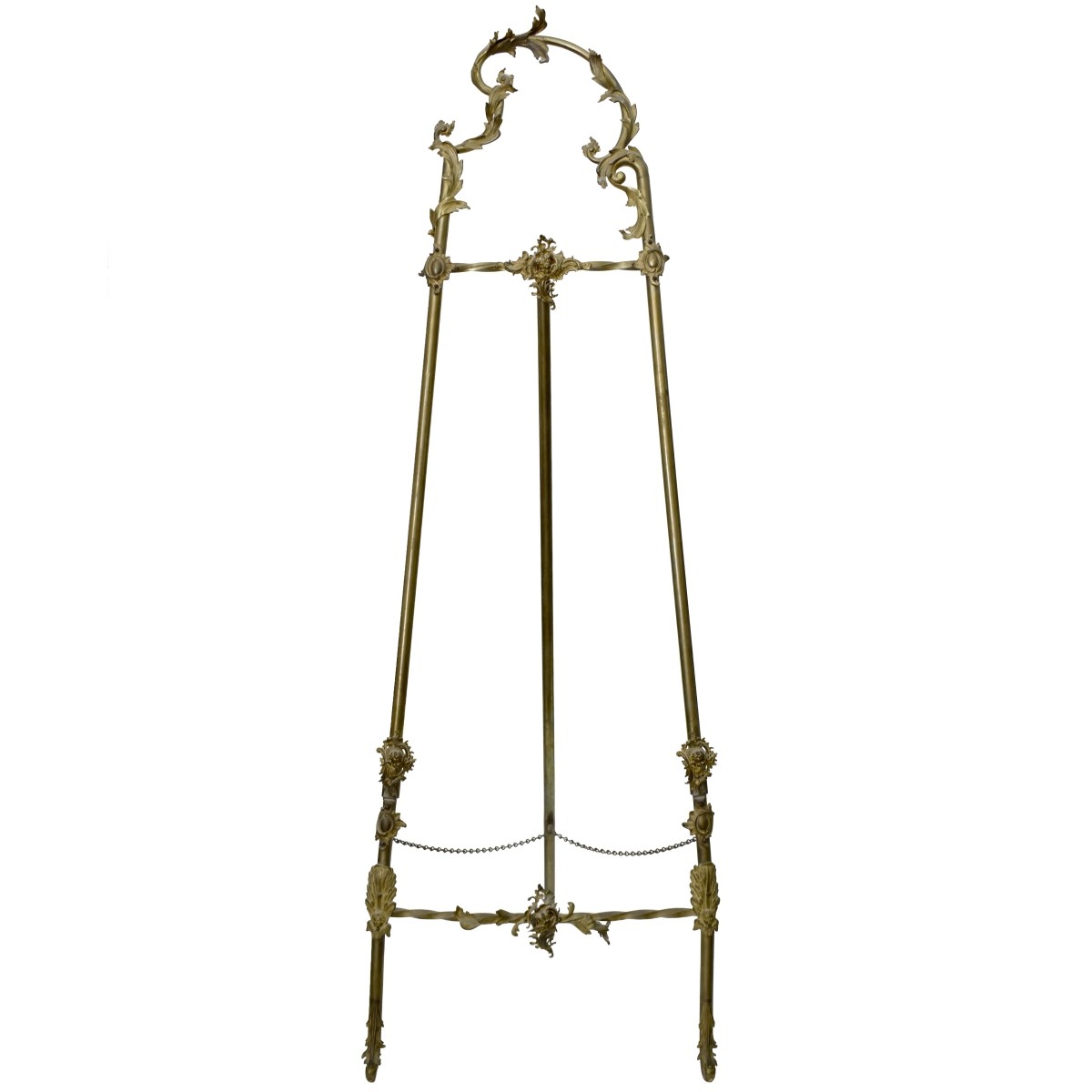 Vintage French Art Nouveau Brass Easel