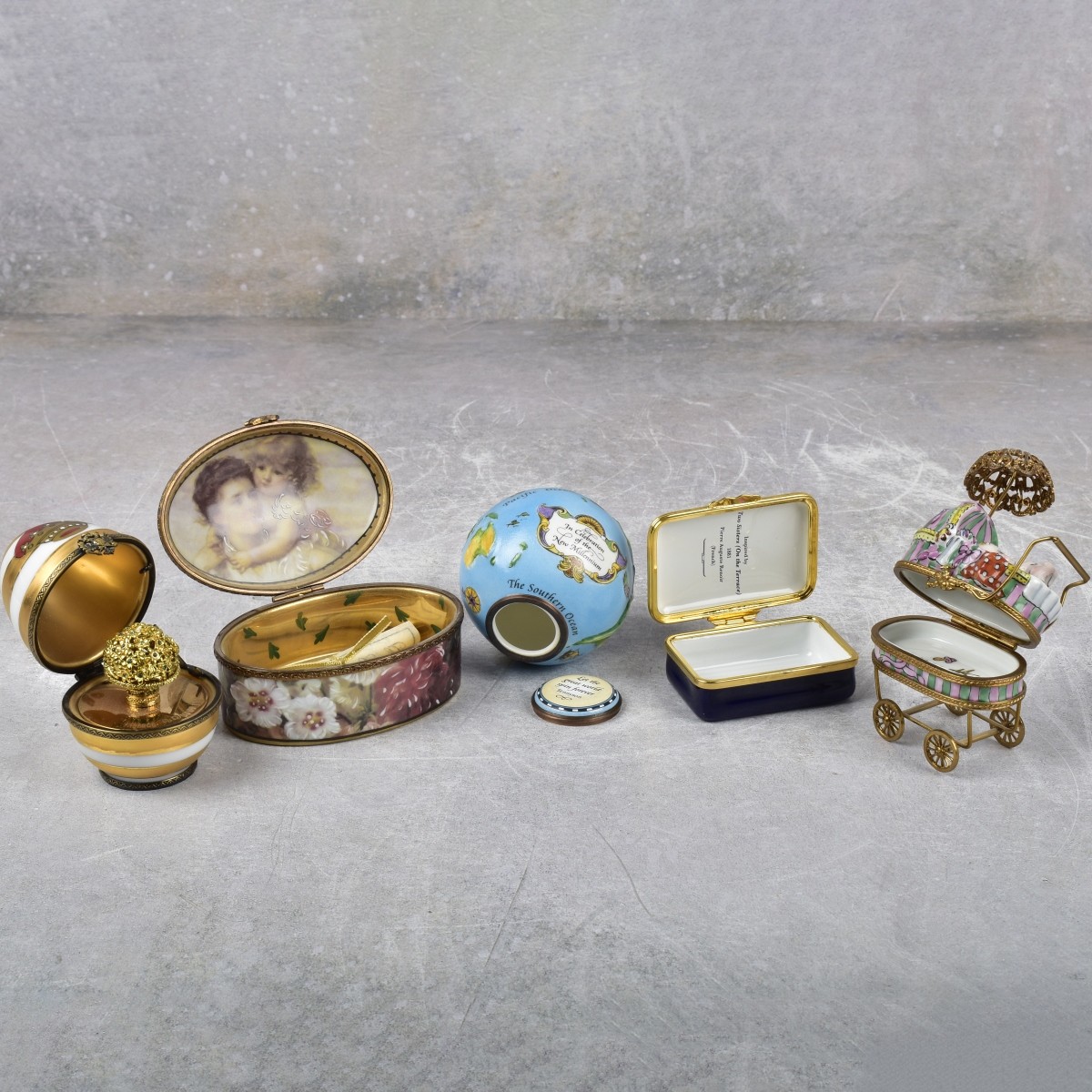 Assorted Limoges Porcelain Pill Boxes
