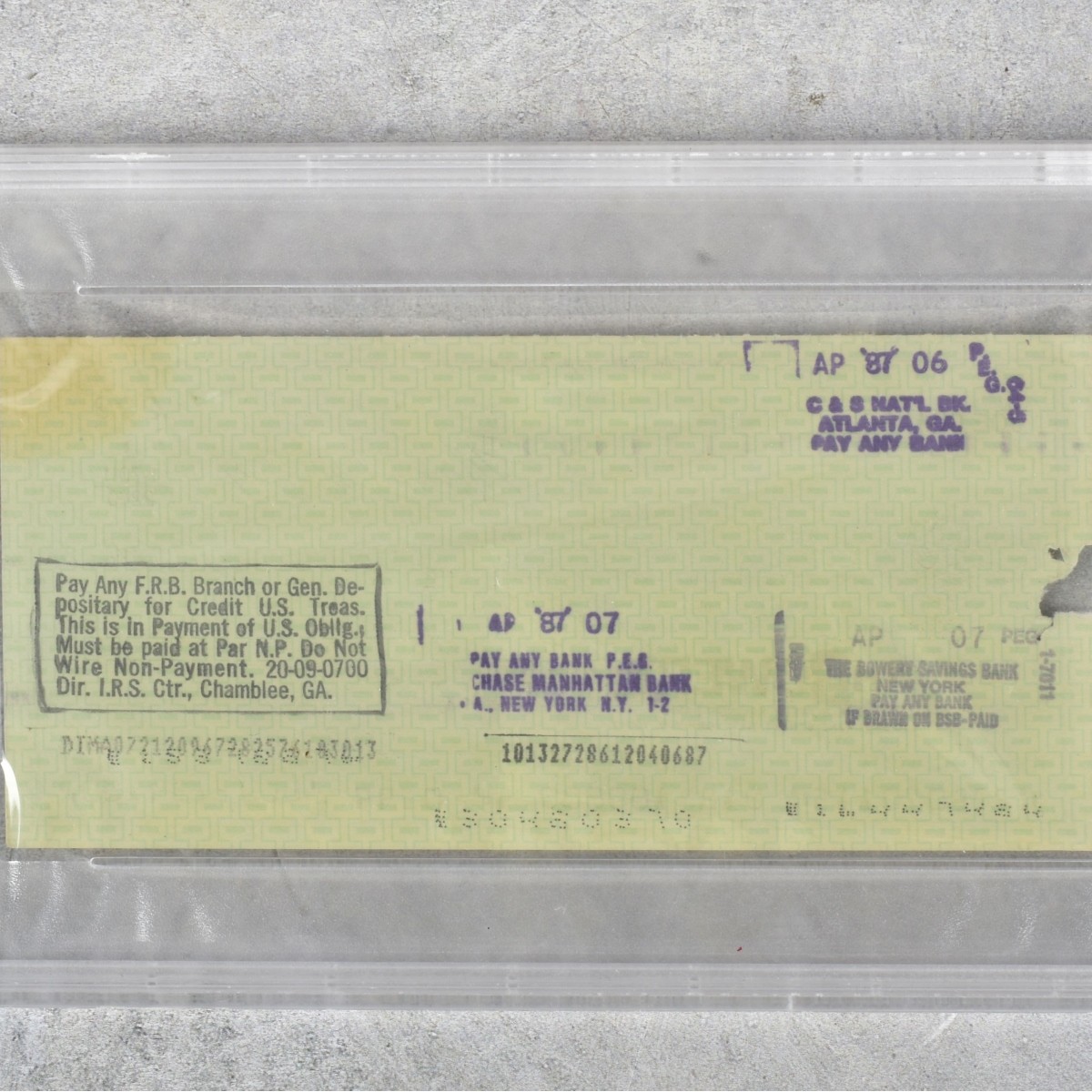 PSA/DNA Certified Joe DiMaggio Check