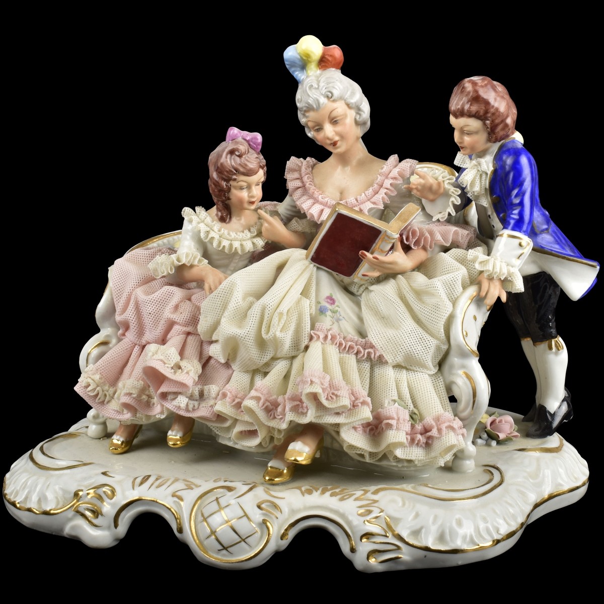 Vintage Dresden German Porcelain Figural Group