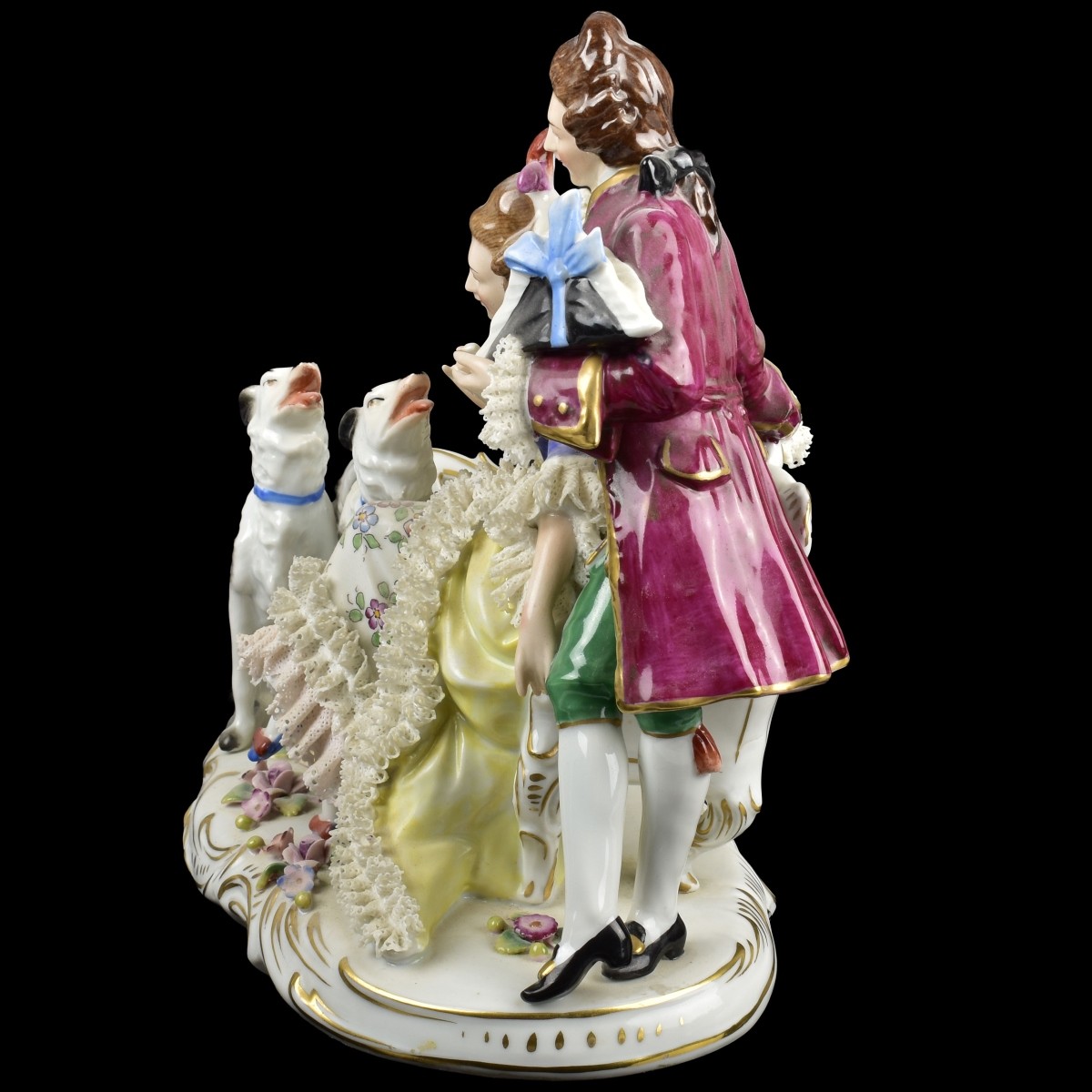 Antique Sitzendolf German Porcelain Figural Group
