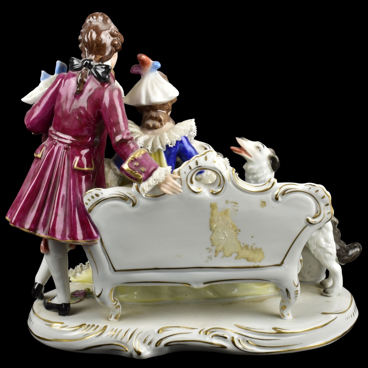 Antique Sitzendolf German Porcelain Figural Group