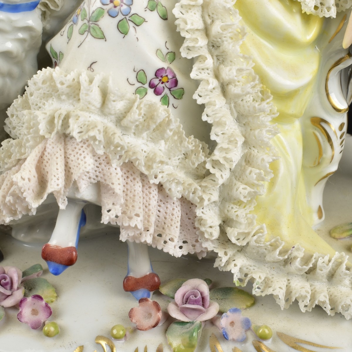 Antique Sitzendolf German Porcelain Figural Group