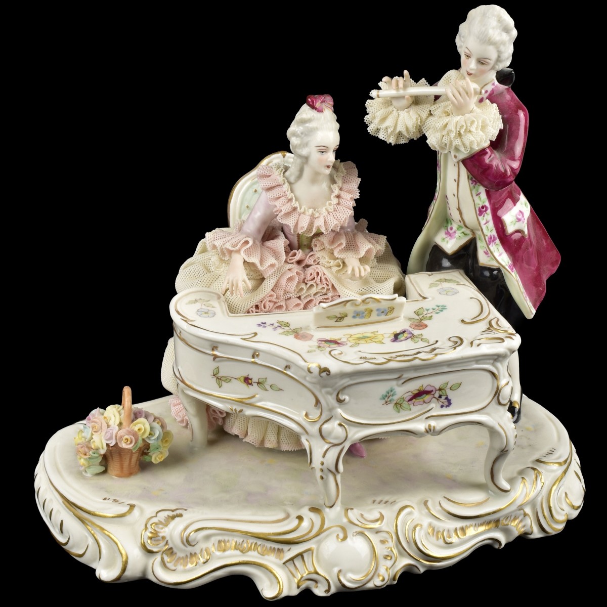 Muller Volkstedt Lace Musical Porcelain Group