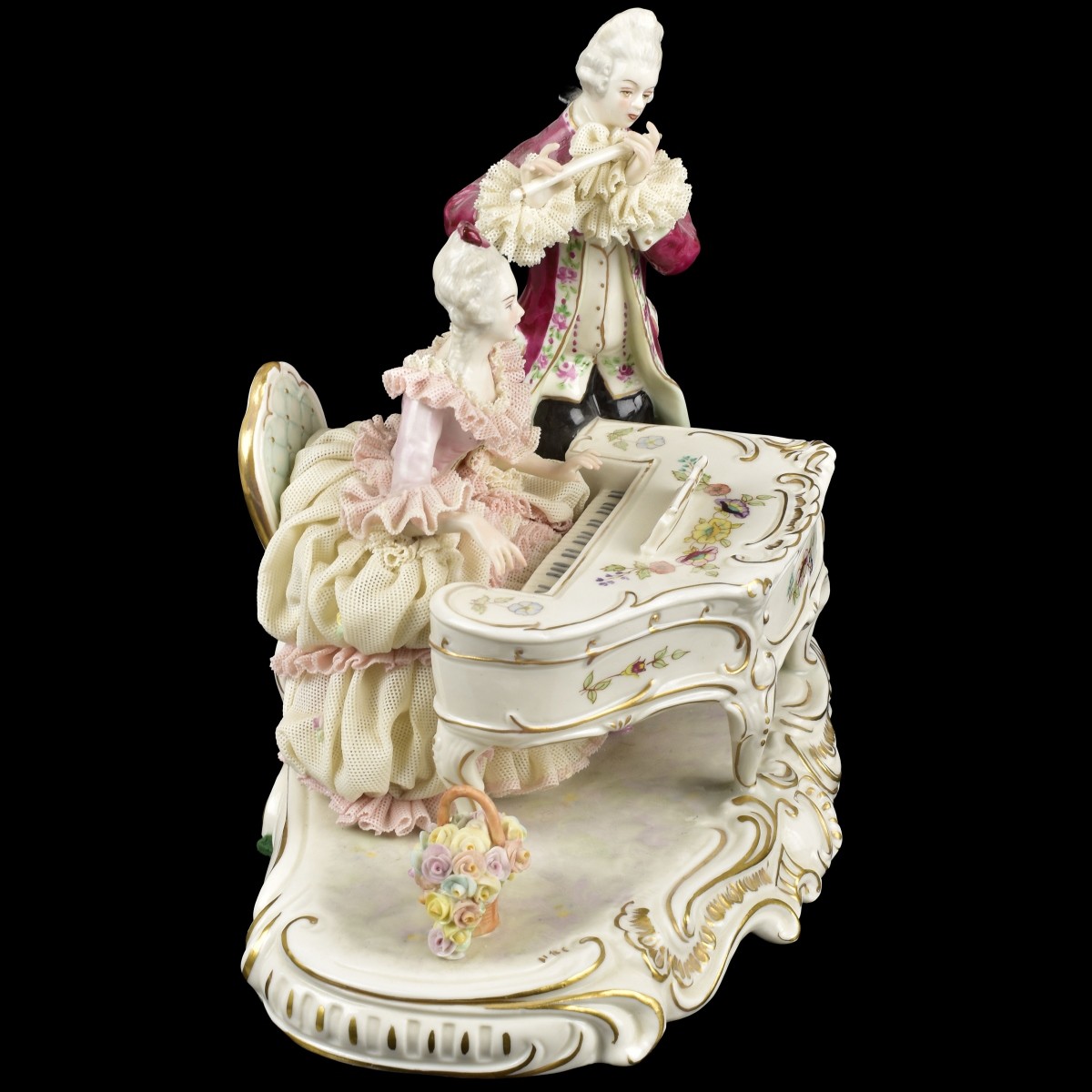 Muller Volkstedt Lace Musical Porcelain Group