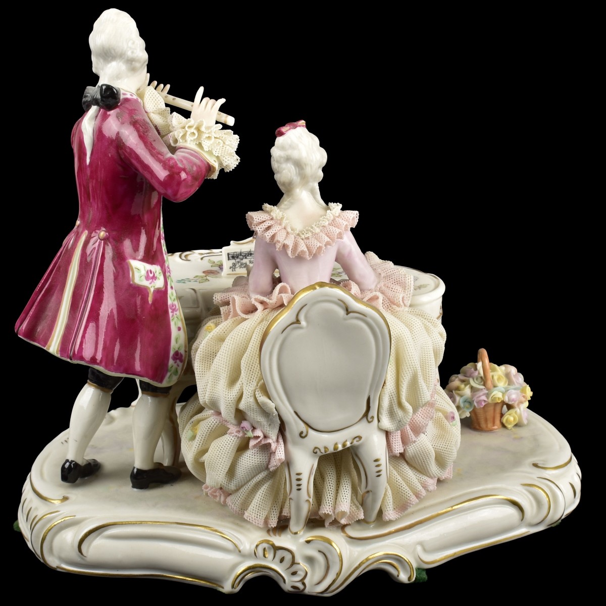 Muller Volkstedt Lace Musical Porcelain Group