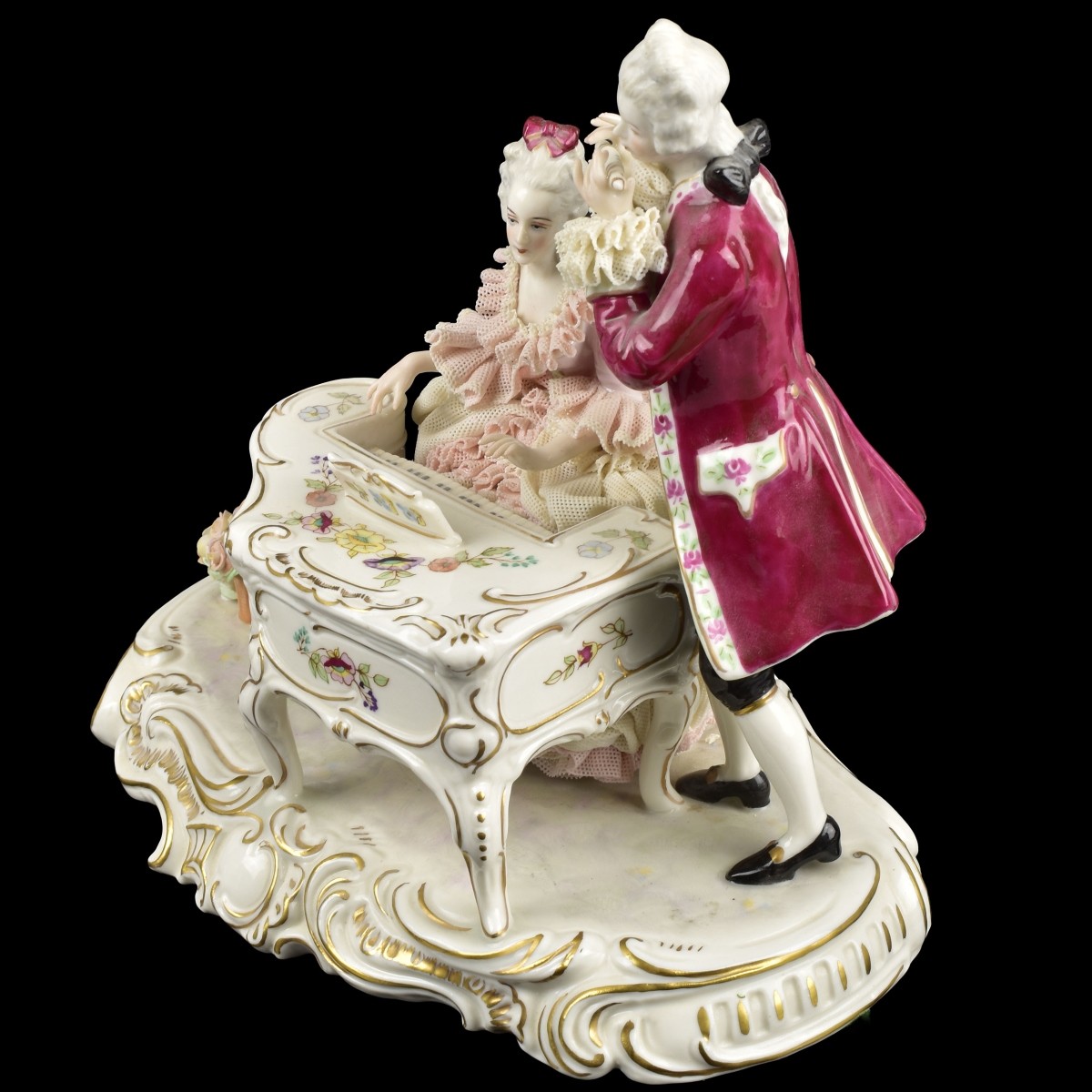 Muller Volkstedt Lace Musical Porcelain Group