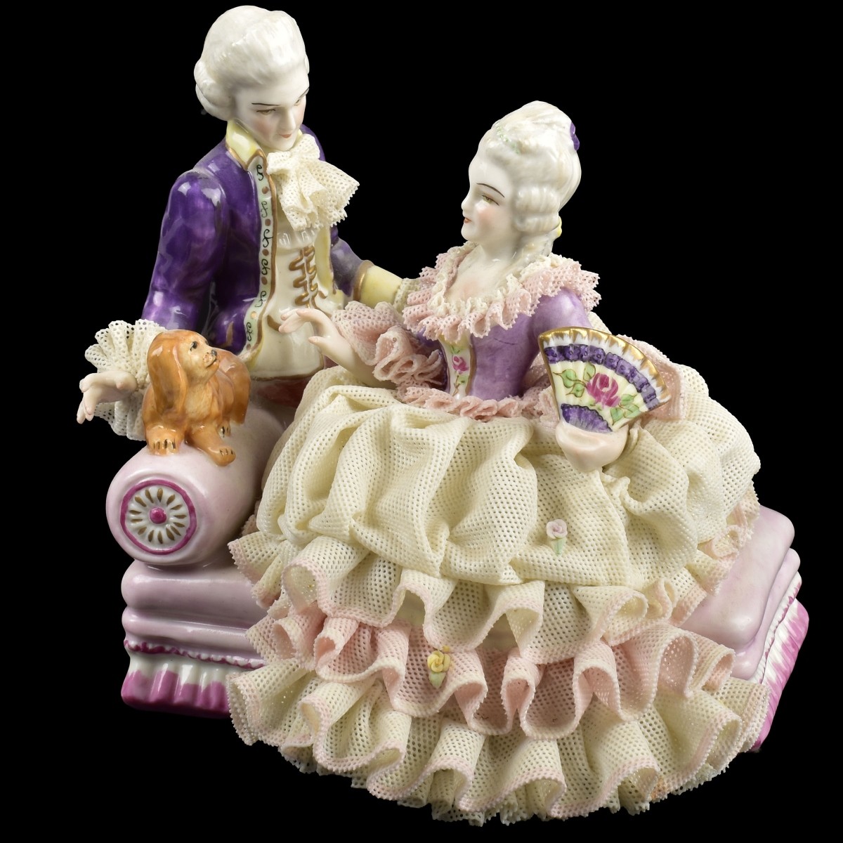 Muller Volkstedt Lace Musical Porcelain Group