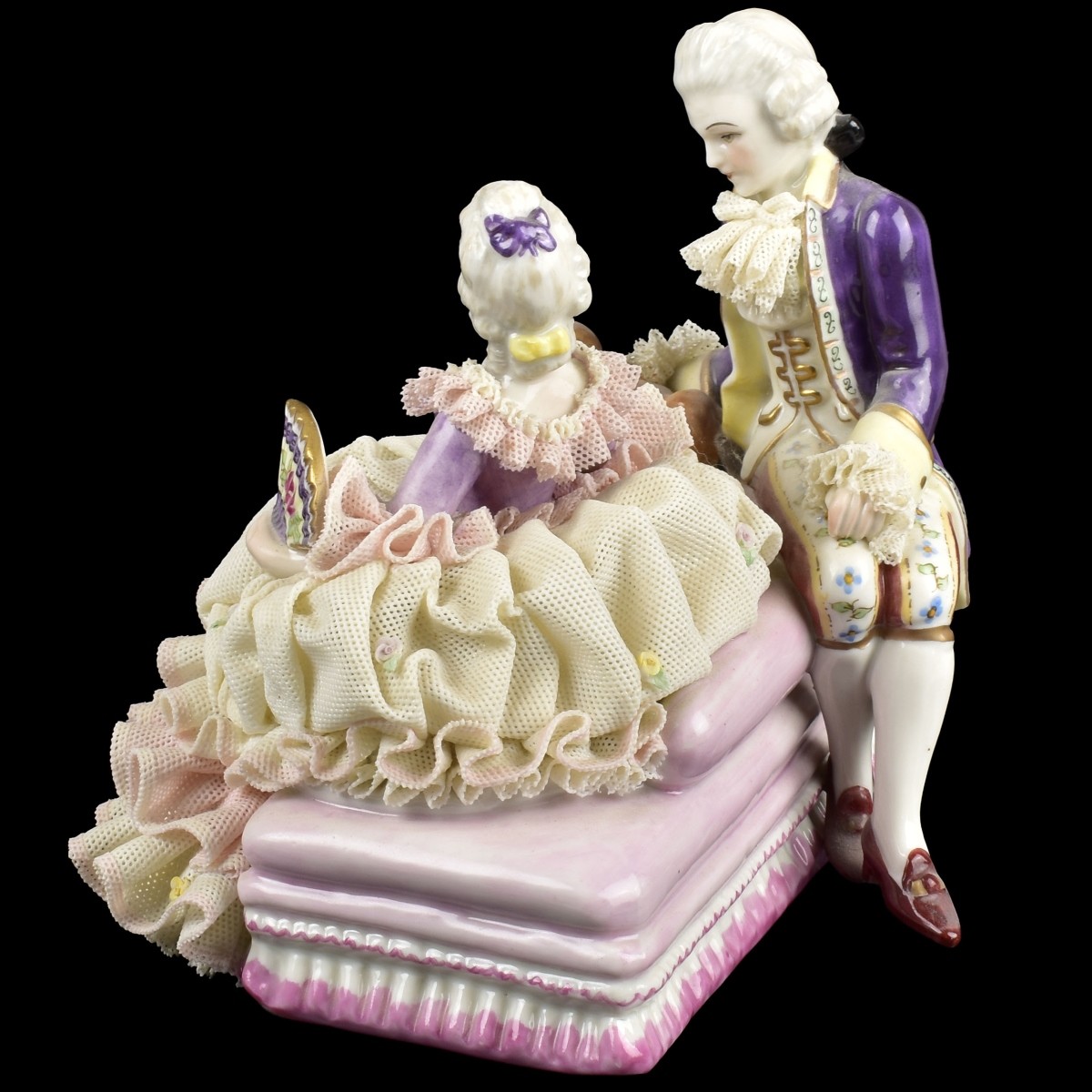 Muller Volkstedt Lace Musical Porcelain Group
