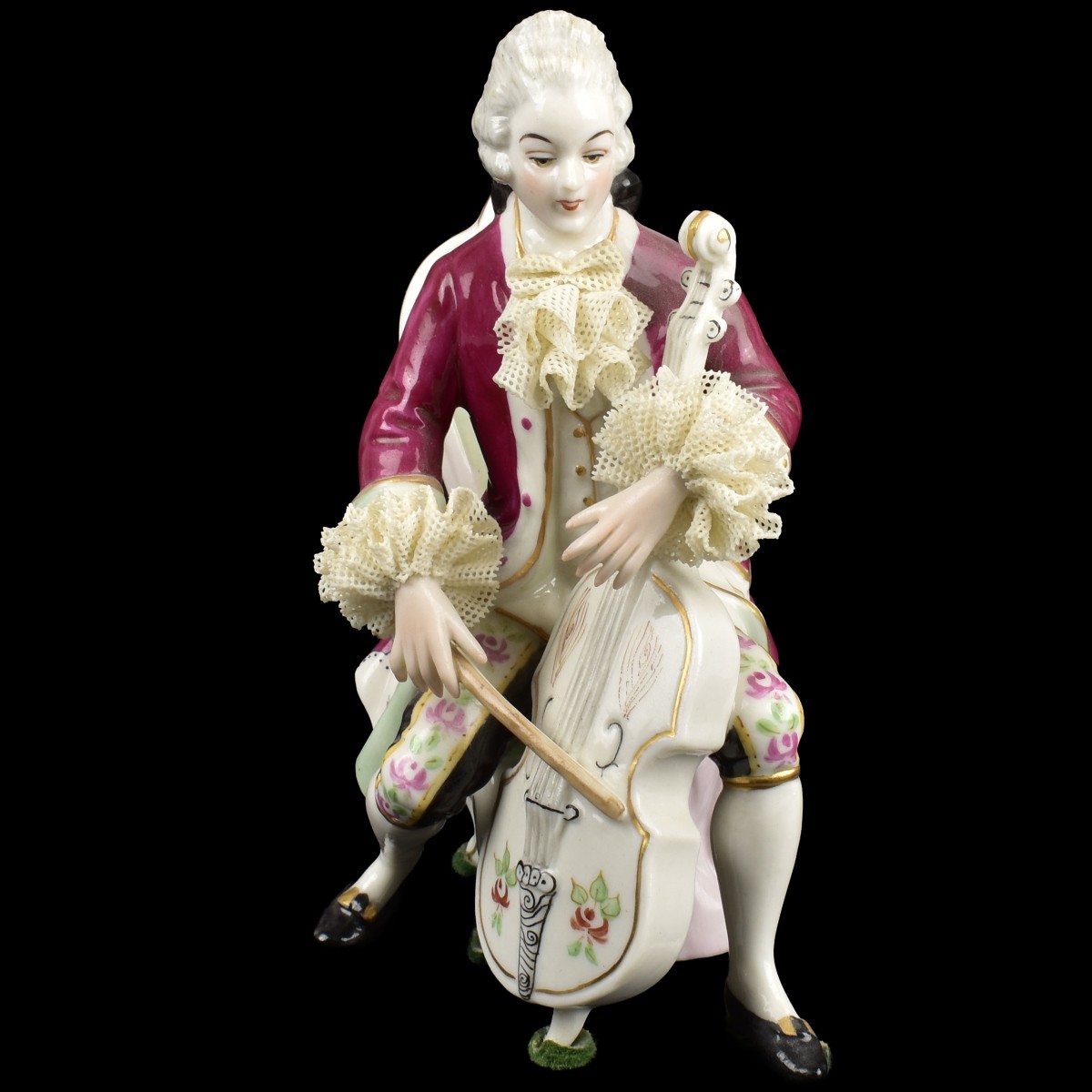 Muller Volkstedt Lace Musical Porcelain Sculpture