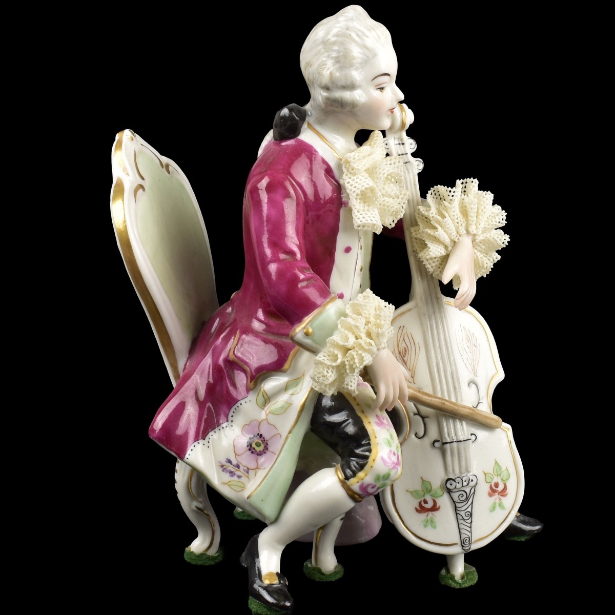 Muller Volkstedt Lace Musical Porcelain Sculpture