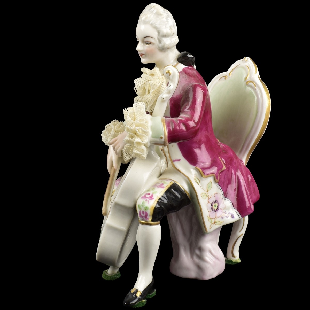 Muller Volkstedt Lace Musical Porcelain Sculpture