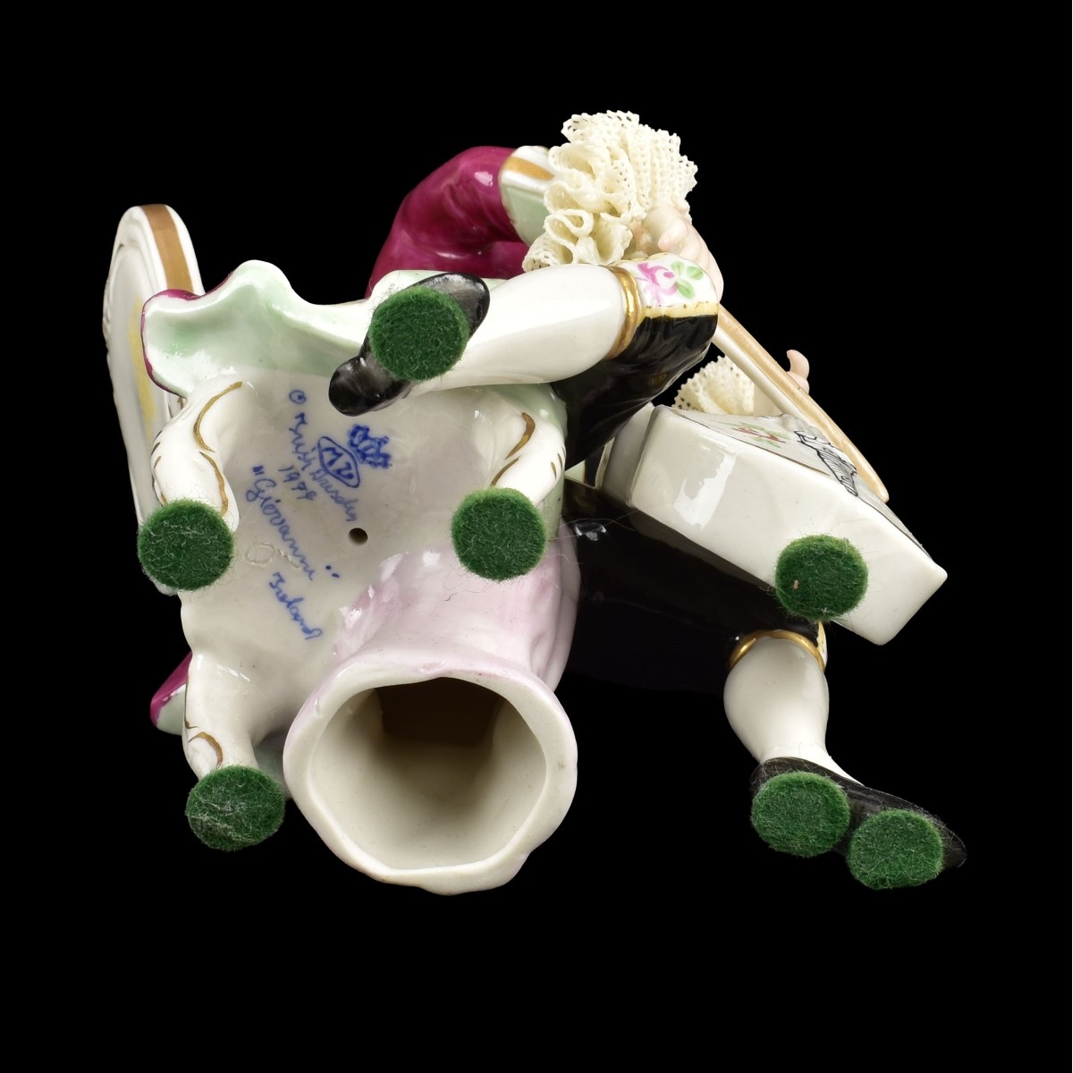 Muller Volkstedt Lace Musical Porcelain Sculpture