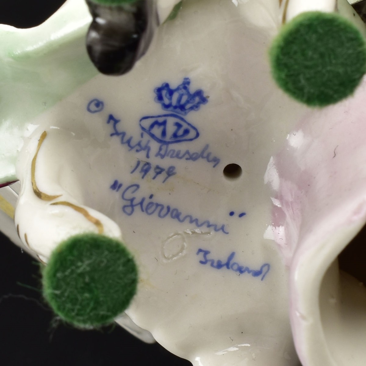 Muller Volkstedt Lace Musical Porcelain Sculpture