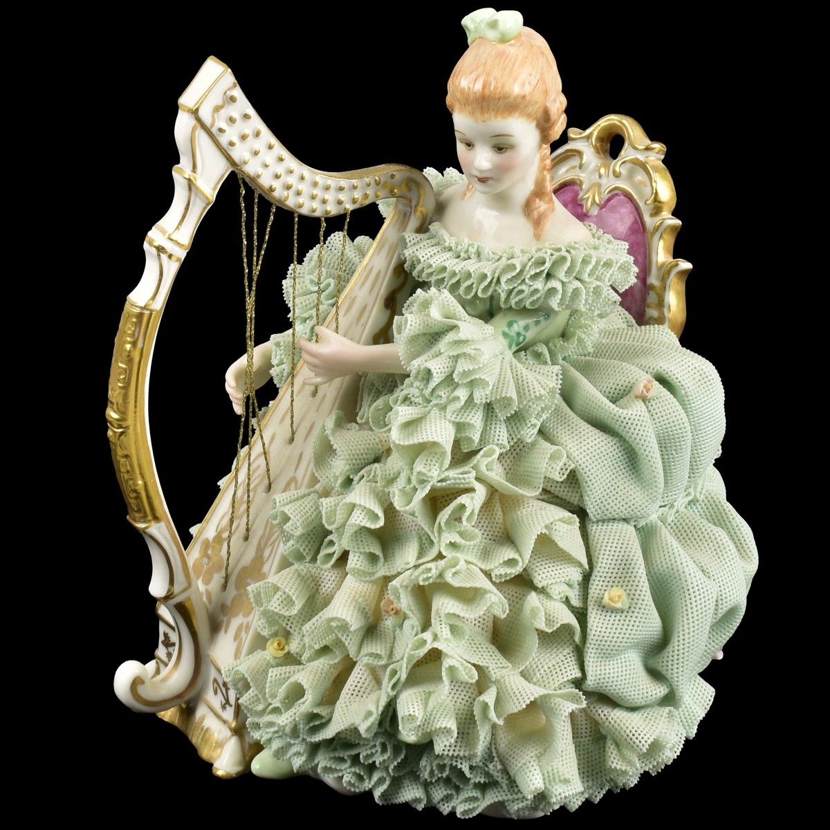 Muller Volkstedt Lace Musical Porcelain Group