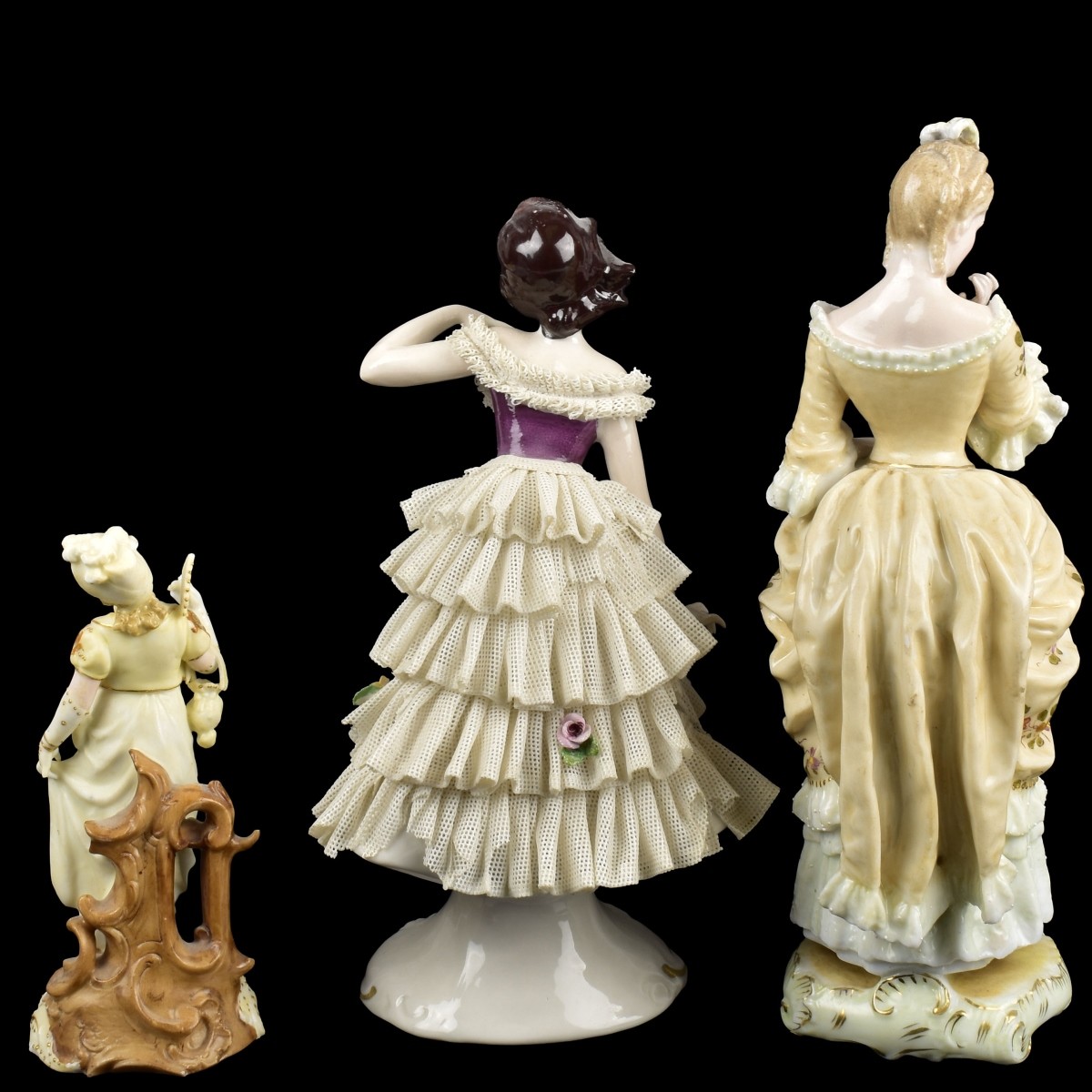 Collection of Dresden German Porcelain Sculptures