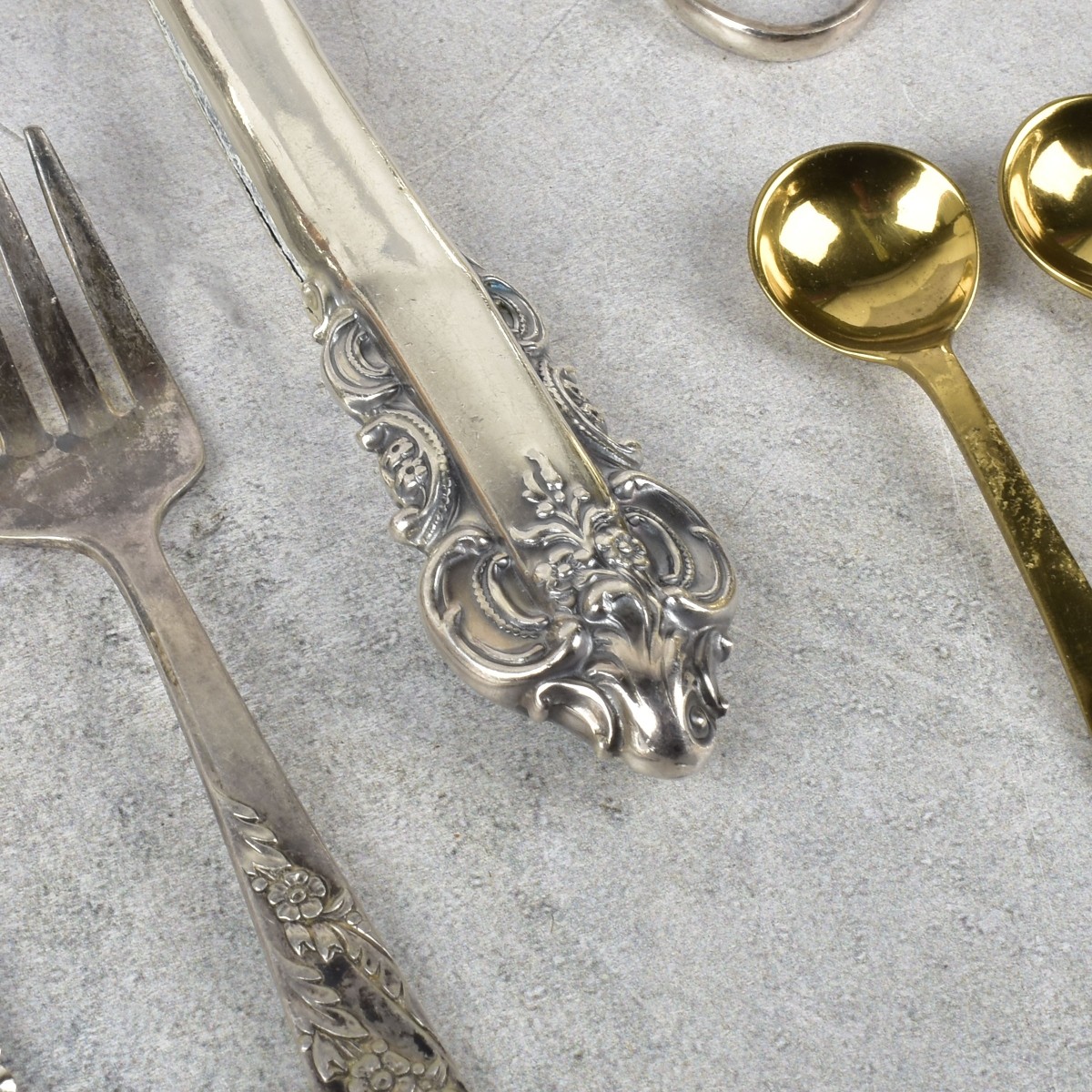 Large Assortment of Silver Plate and MOP