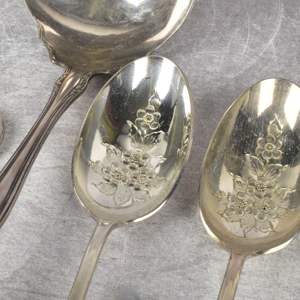 Large Assortment of Silver Plate and MOP