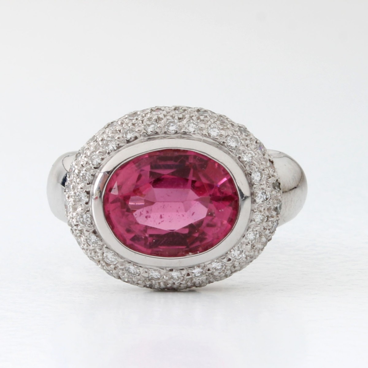 Tourmaline, Diamond and 18K Ring