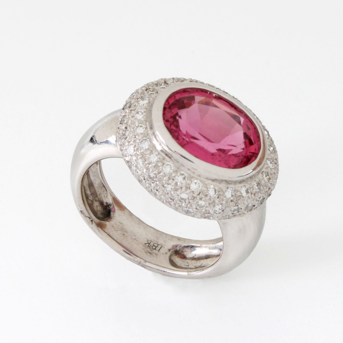 Tourmaline, Diamond and 18K Ring
