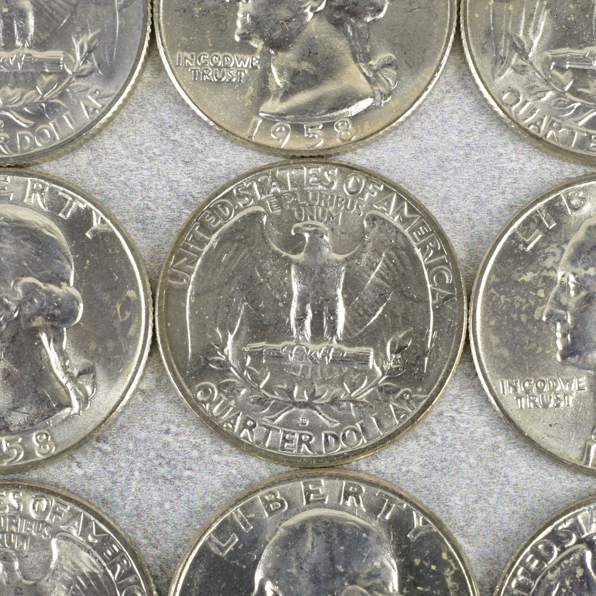 1958 Brilliant Uncirculated Washington Quarters