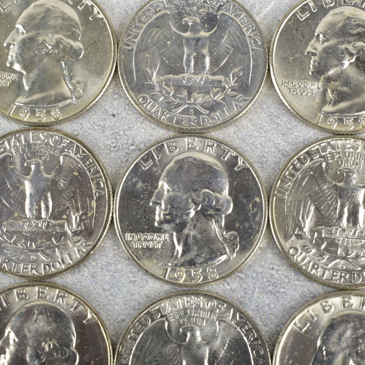 1958 Brilliant Uncirculated Washington Quarters