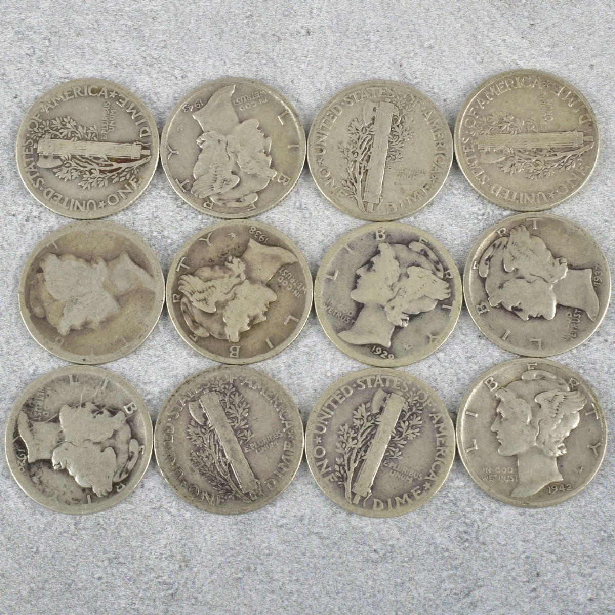 American Mercury Head Dimes